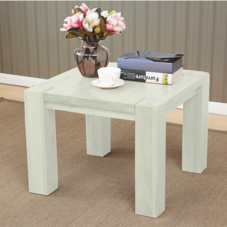 ChunKy White : Đôn Trang Trí Gỗ Sồi - 1 Tầng